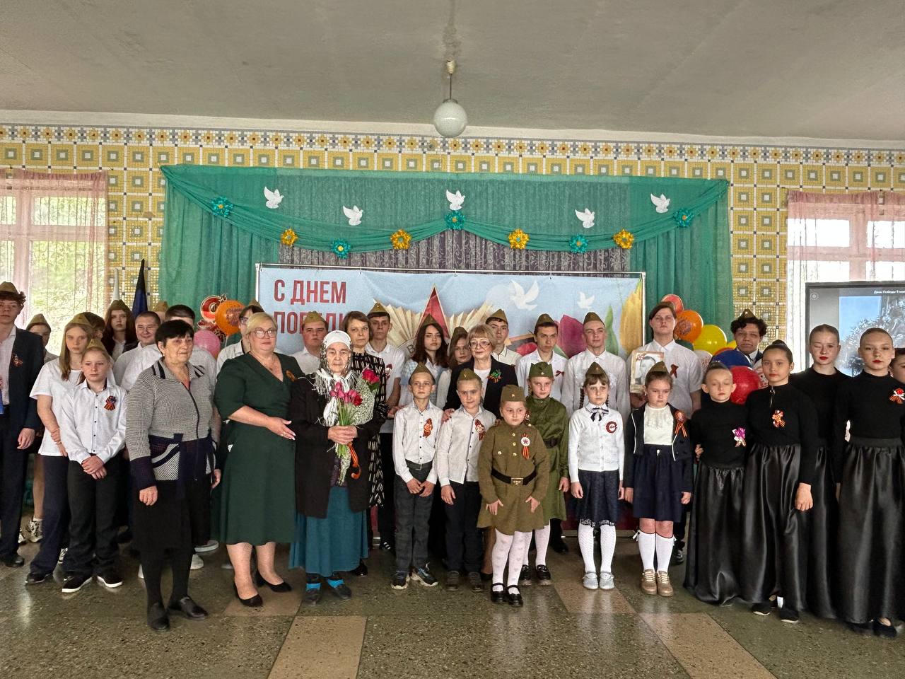 В поселке Контарное состоялось мероприятие, посвященное  80-летию Великой Победы.